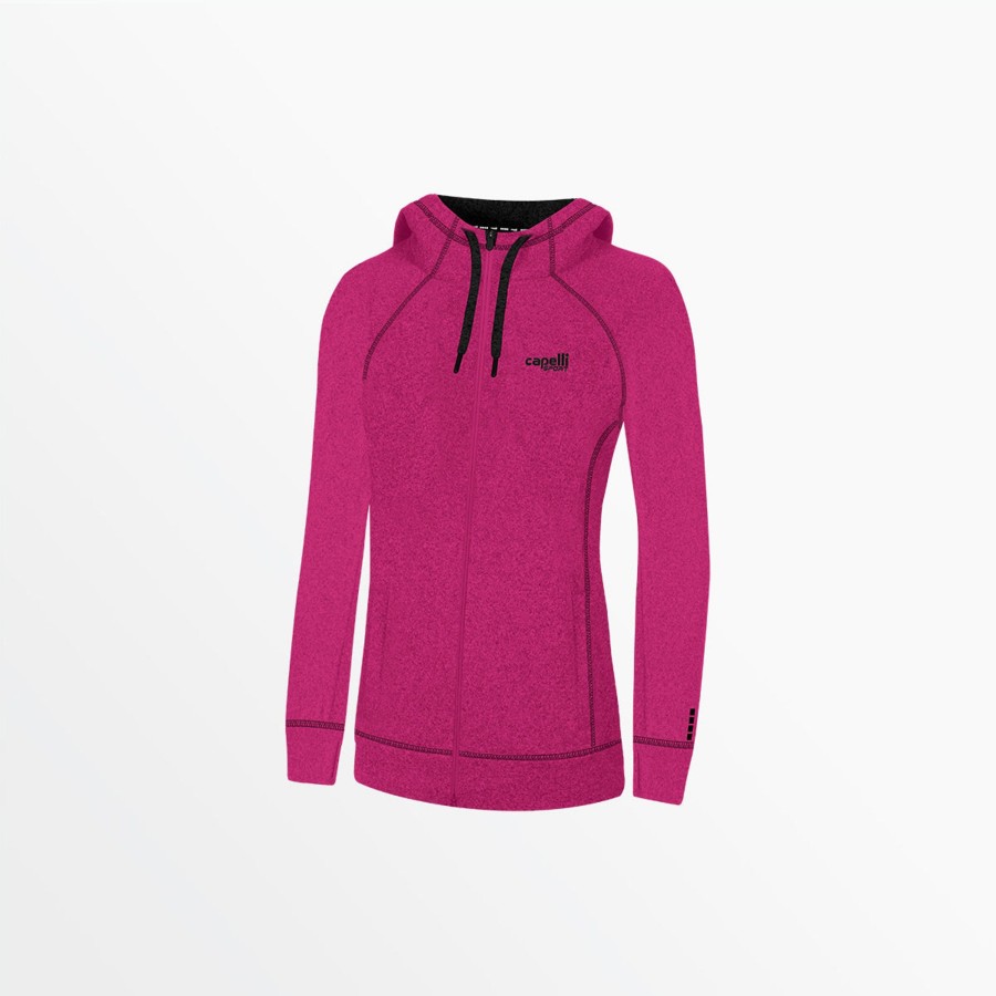 Jugend Capelli Sport | Essential Heather Kapuzenpullover Fur Madchen Mit Reisverschluss