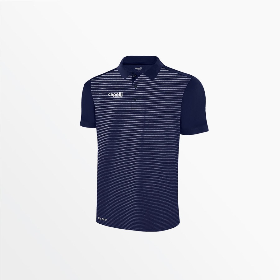 Manner Capelli Sport | Klassisches Poly-Poloshirt Mit Kleinen Streifen Fur Herren