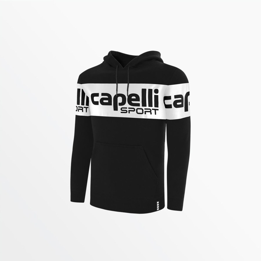 Manner Capelli Sport | Herren-Hoodie Aus Fleece Mit Logo-Streifen