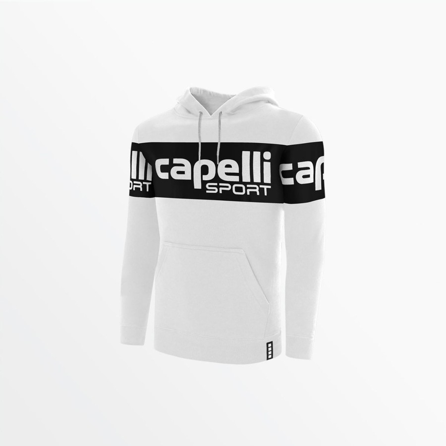 Manner Capelli Sport | Herren-Hoodie Aus Fleece Mit Logo-Streifen