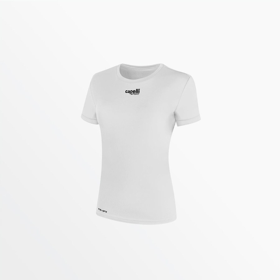 Frauen Capelli Sport | Damen Basics Poly-T-Shirt Mit Rundhalsausschnitt