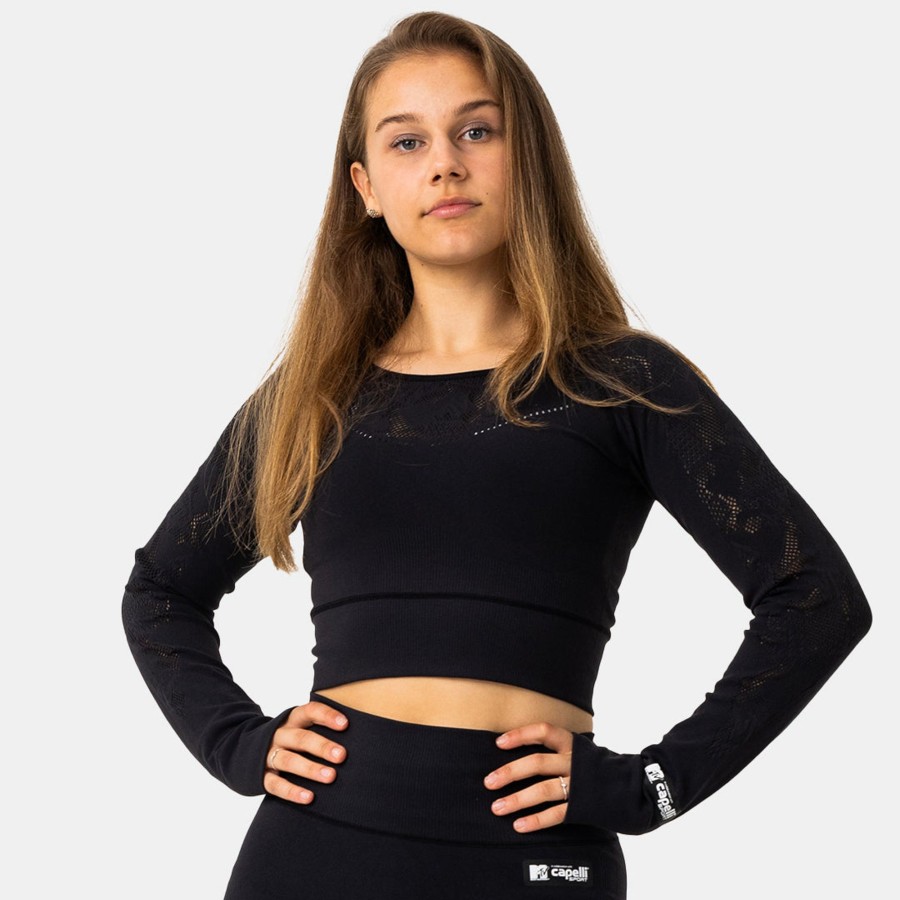 Frauen Capelli Sport | Sportliches Langarm-Crop Von Mtv Fur Damen