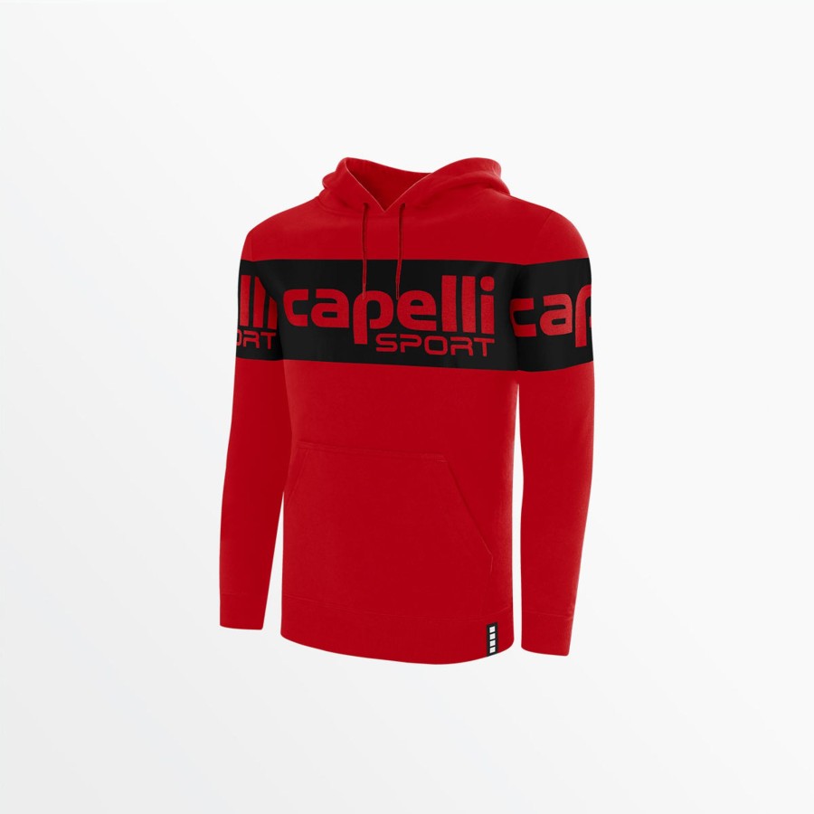 Manner Capelli Sport | Herren-Hoodie Aus Fleece Mit Logo-Streifen