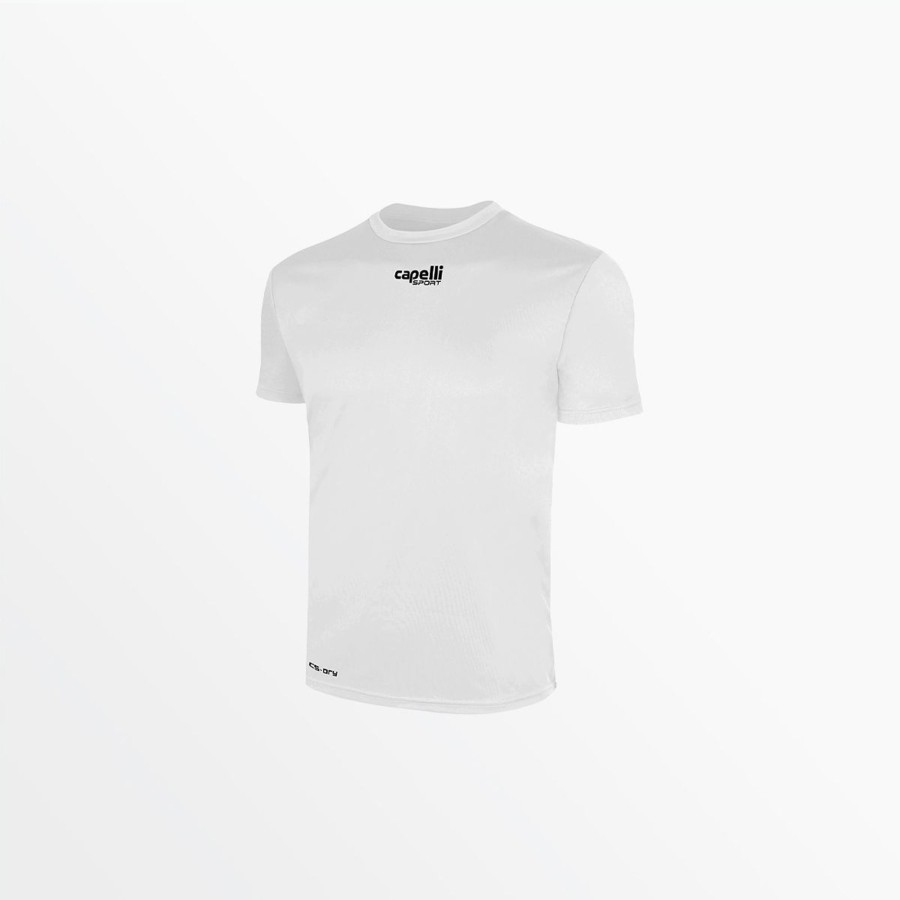 Manner Capelli Sport | Herren Basics Poly-T-Shirt Mit Rundhalsausschnitt