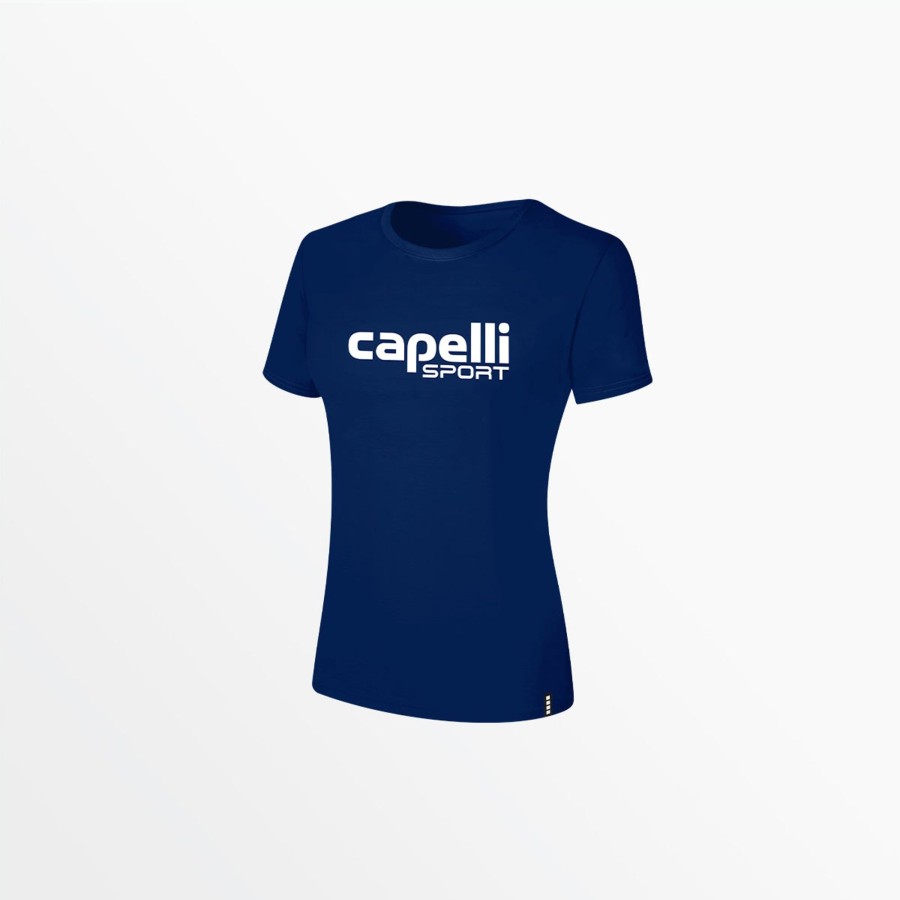 Frauen Capelli Sport | Damen-Logo-T-Shirt Mit Ubergrosem Logo In Der Mitte