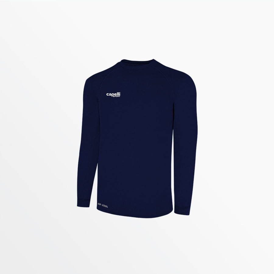 Manner Capelli Sport | Herren Basics Ii Langarm-Trainingstrikot Navy