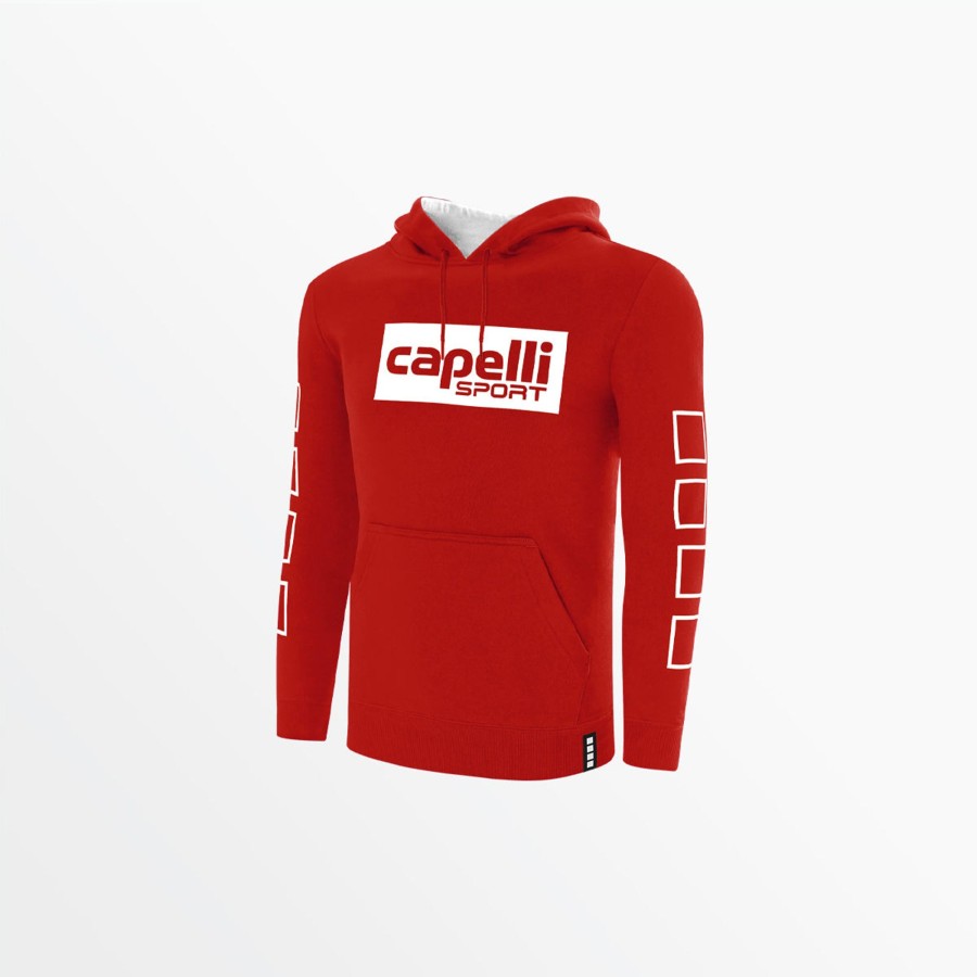 Manner Capelli Sport | Herren-Fleece-Hoodie Mit Logo Und 4 Wurfelarmeln