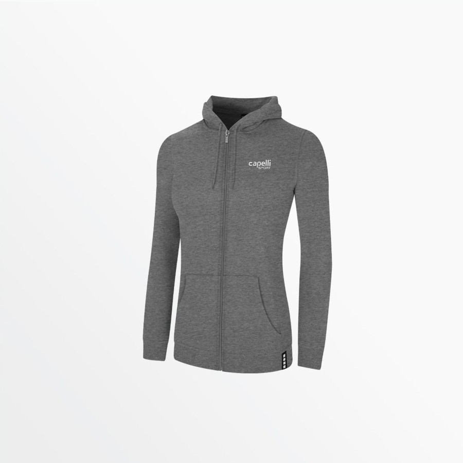 Frauen Capelli Sport | Damen Basics Fleece-Kapuzenpullover Mit Reisverschluss