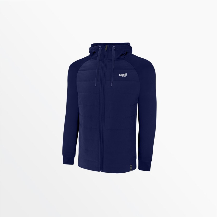 Manner Capelli Sport | Herrenjacke Aus Therma-Fleece Mit Gewebter Vorderseite