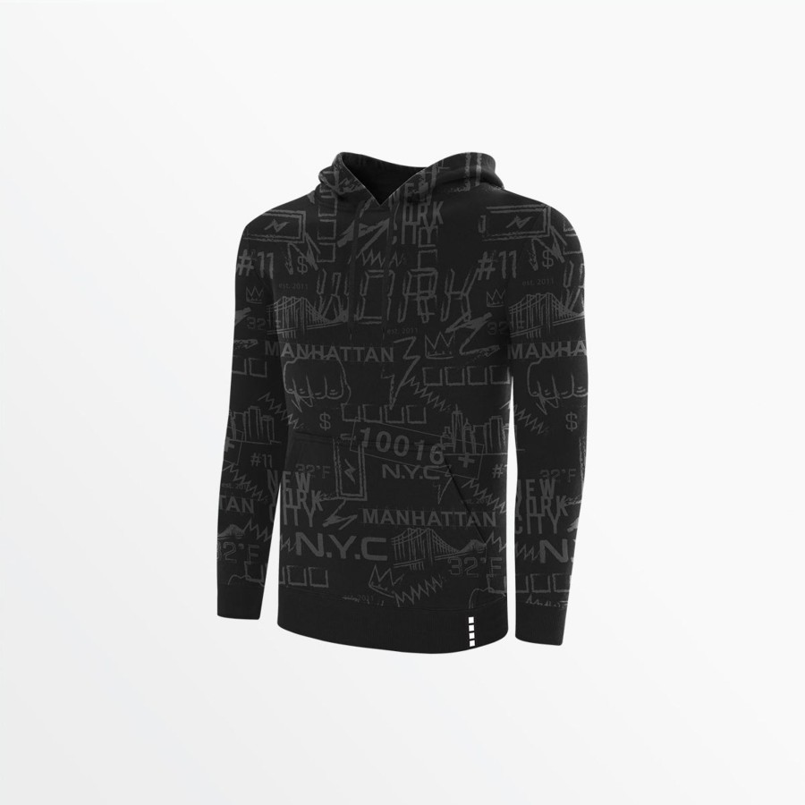 Manner Capelli Sport | Fleece-Kapuzenpullover Mit Grafischem Print Fur Herren