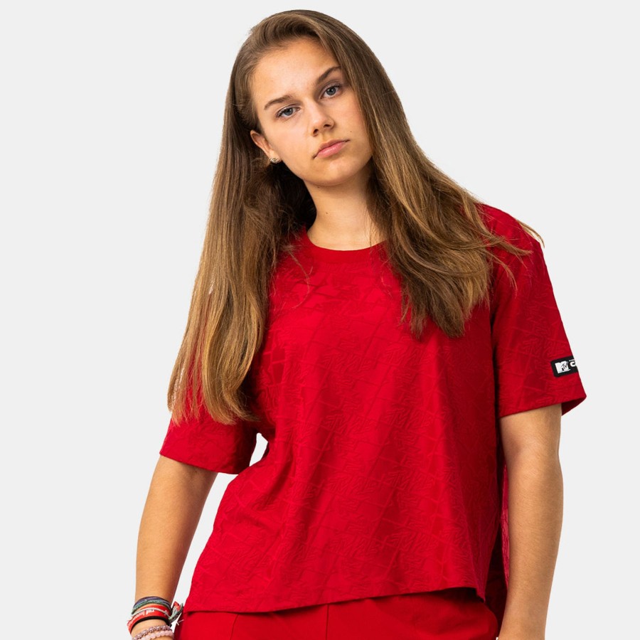 Frauen Capelli Sport | Mtv Push It Jacquard Boxy T-Shirt Fur Damen