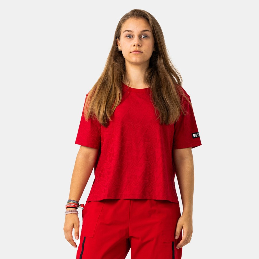 Frauen Capelli Sport | Mtv Push It Jacquard Boxy T-Shirt Fur Damen