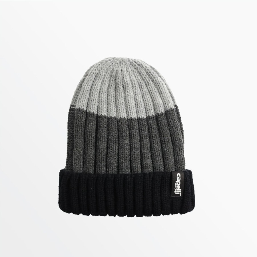 Manner Capelli Sport | Gerippte Beanie Mit Farbblockbundchen Fur Erwachsene