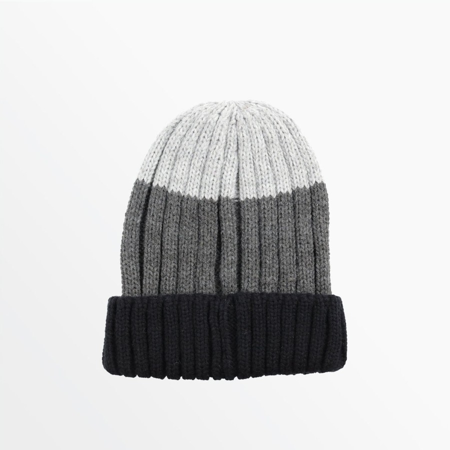 Manner Capelli Sport | Gerippte Beanie Mit Farbblockbundchen Fur Erwachsene