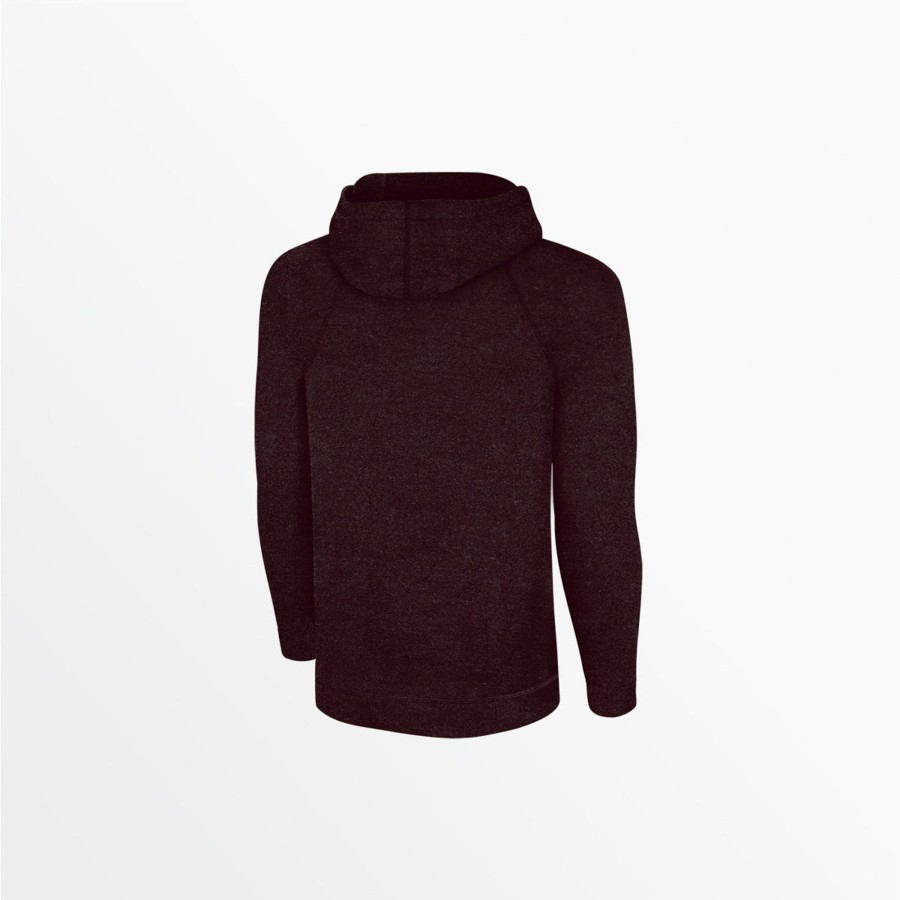 Manner Capelli Sport | Melierter Kapuzenpullover Fur Herren Mit Reisverschluss