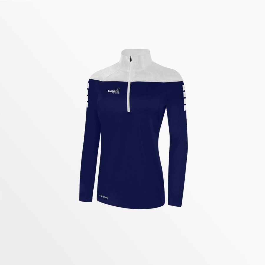 Frauen Capelli Sport | Damen-Trainingsjacke Tribeca Mit 1/4-Reisverschluss