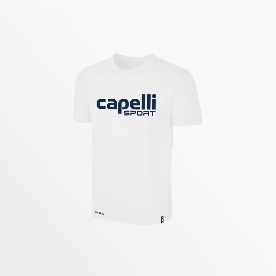 Manner Capelli Sport | Herren-T-Shirt Aus Poly-Baumwolle Mit Logo