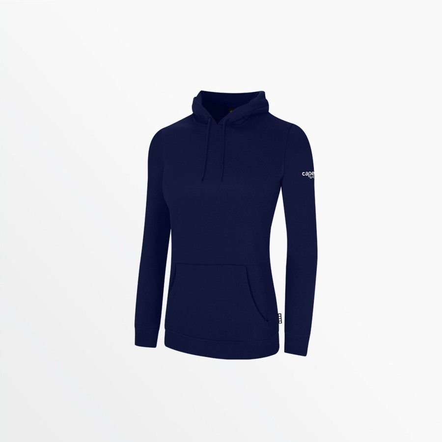 Frauen Capelli Sport | Damen-Basics-Fleece-Pullover-Hoodie Mit Logo Am Armel