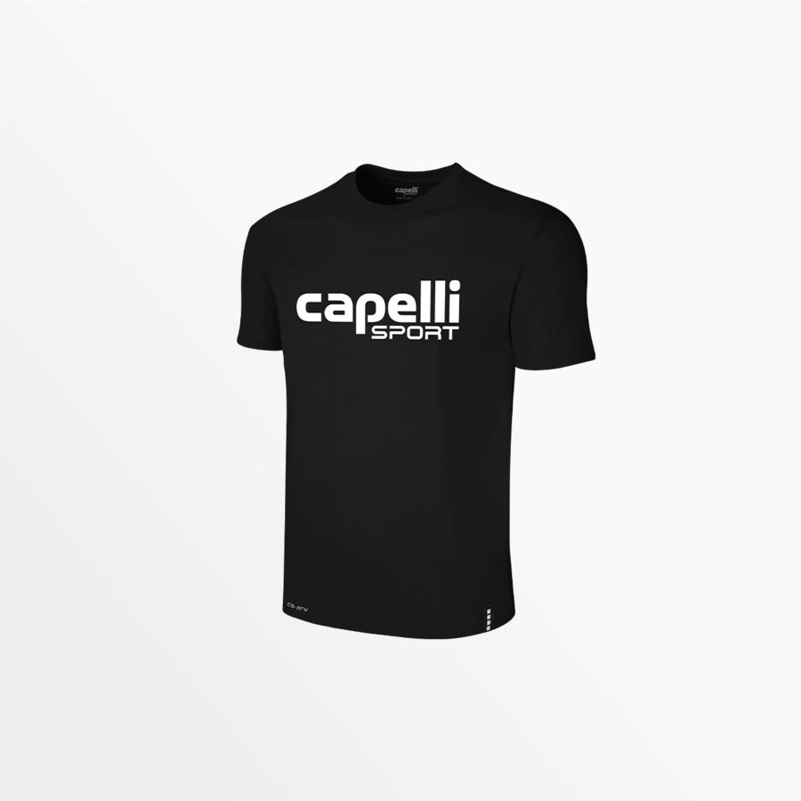 Manner Capelli Sport | Rundhals-Poly-T-Shirt Mit Logo Fur Erwachsene